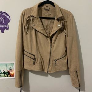 Jou Jou Faux Suede Fringe Jacket